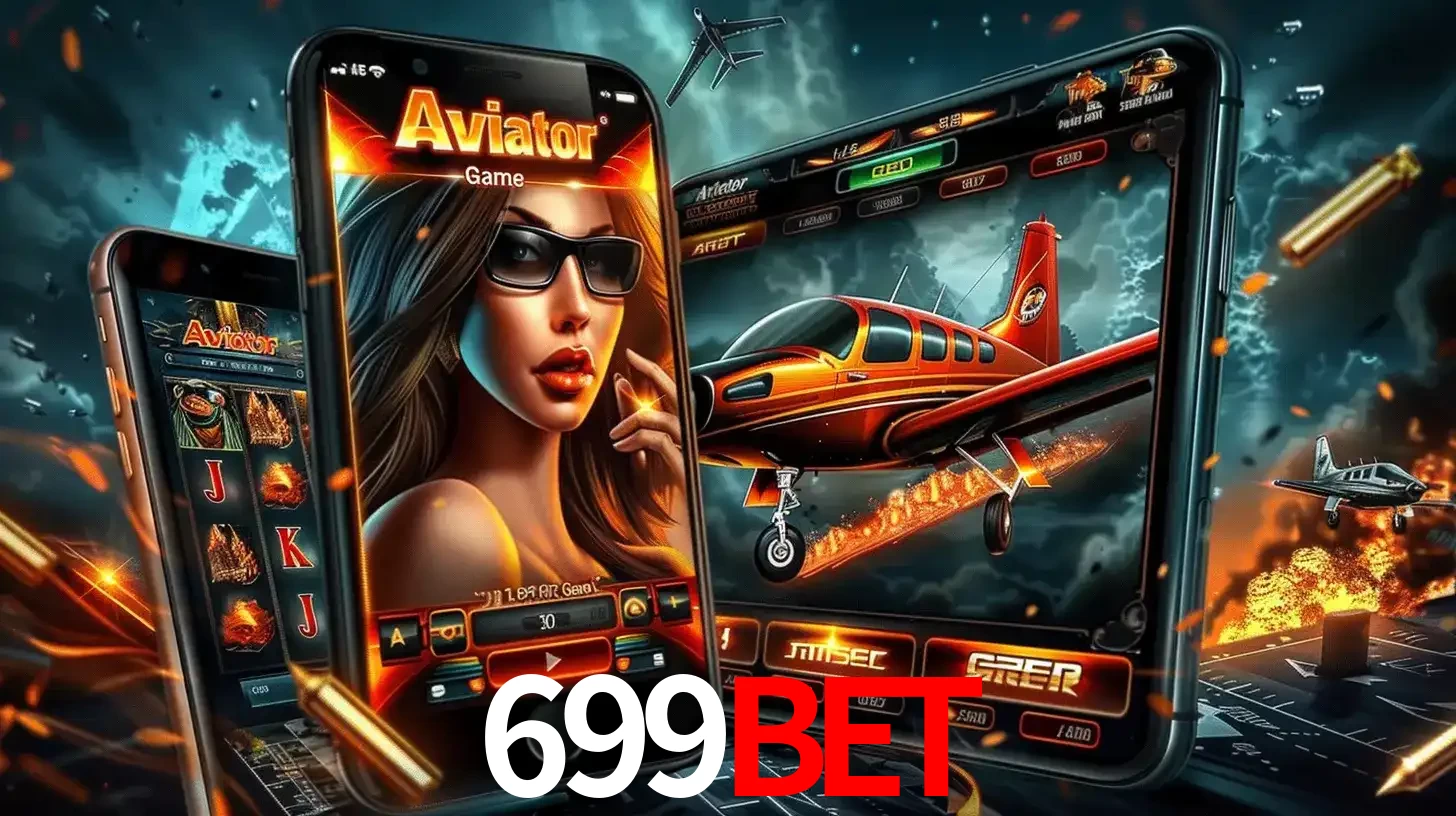 O popular jogo de apostas Aviator exibido em vários celulares e tablets, mostrando a interface emocionante e a ação de voo disponíveis para jogar agora no 699bet.